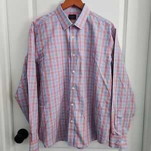 UNTUCKit Shirt Mens Size XL Morey Wrinkle Free Regular Fit 100% Cotton Plaid